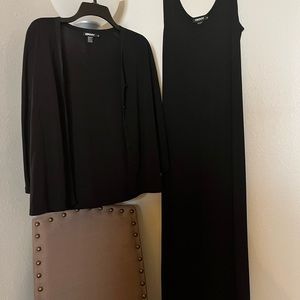 #90.    DWNY black dress M with dest Beatiful